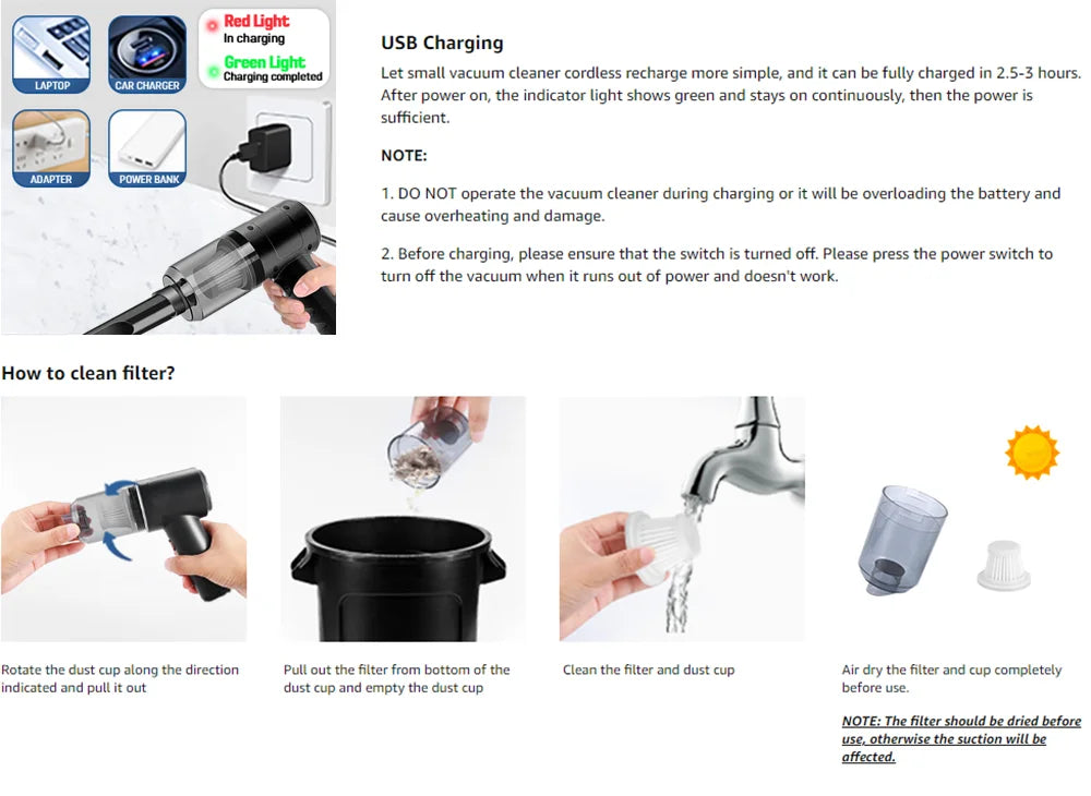 Mini Handheld Vacuum